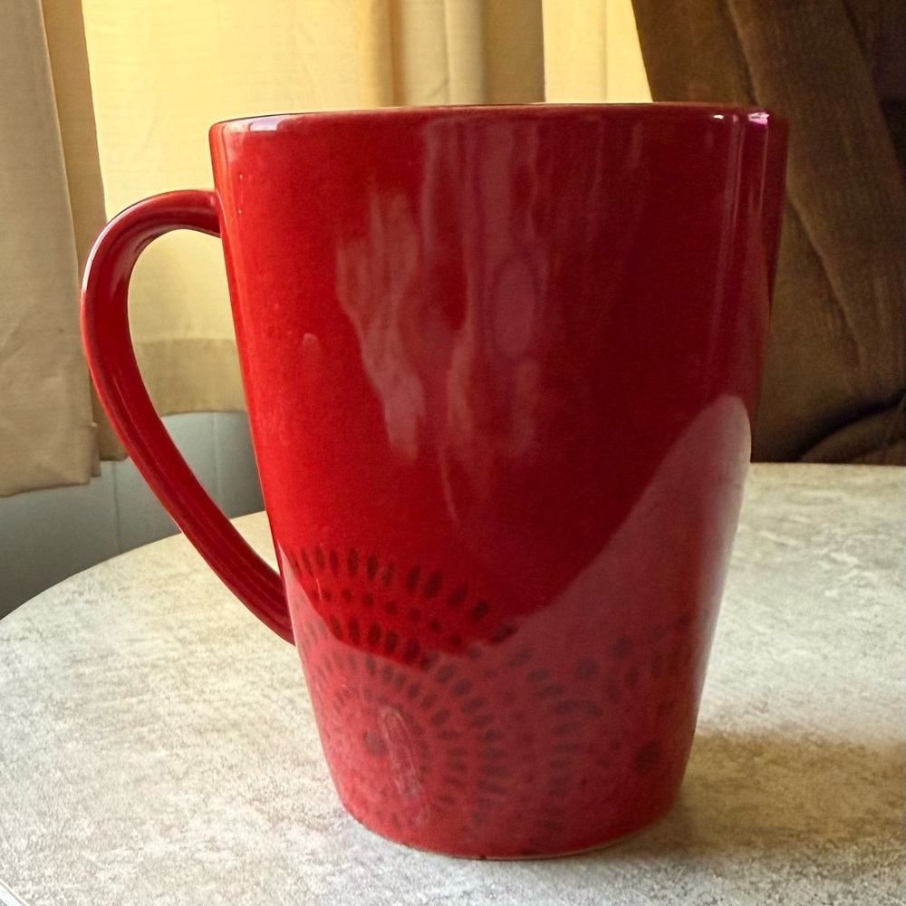 Elegant Red Ceramic Mug